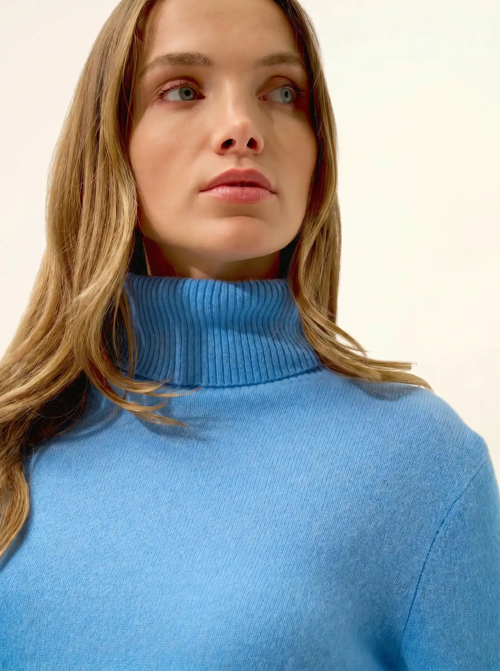 LEXIE Pull Col Roulé Bleu Bébé