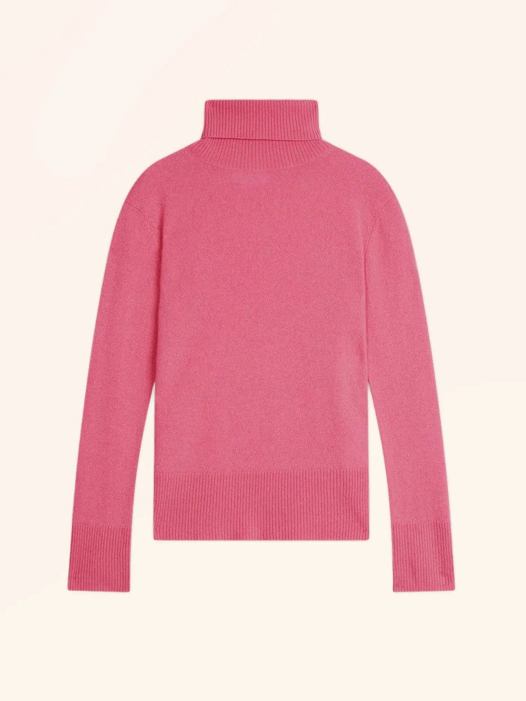 LEXIE Pull Col Roulé Fraise