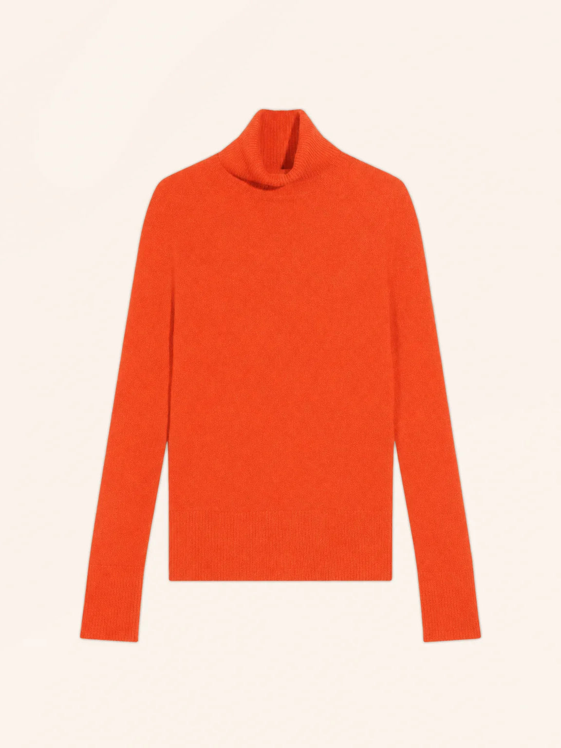 LEXIE Pull Col Roulé Orange