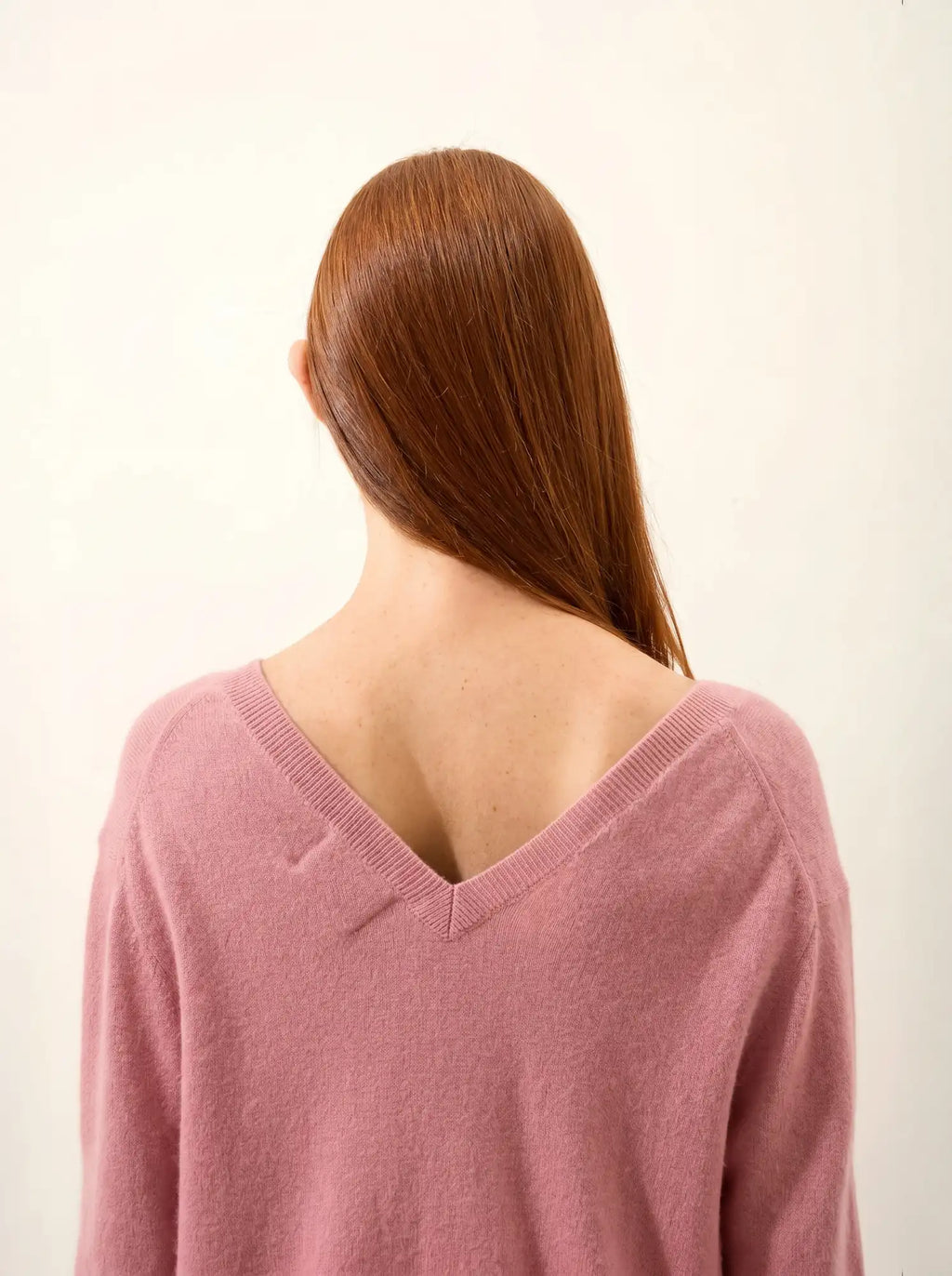 OPAL Sweater V-Neck Front and Back Petal
