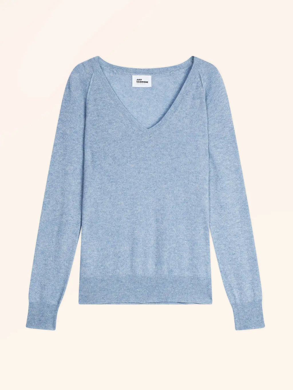 PHOEBE Pull Col V Bleu Ciel Chiné