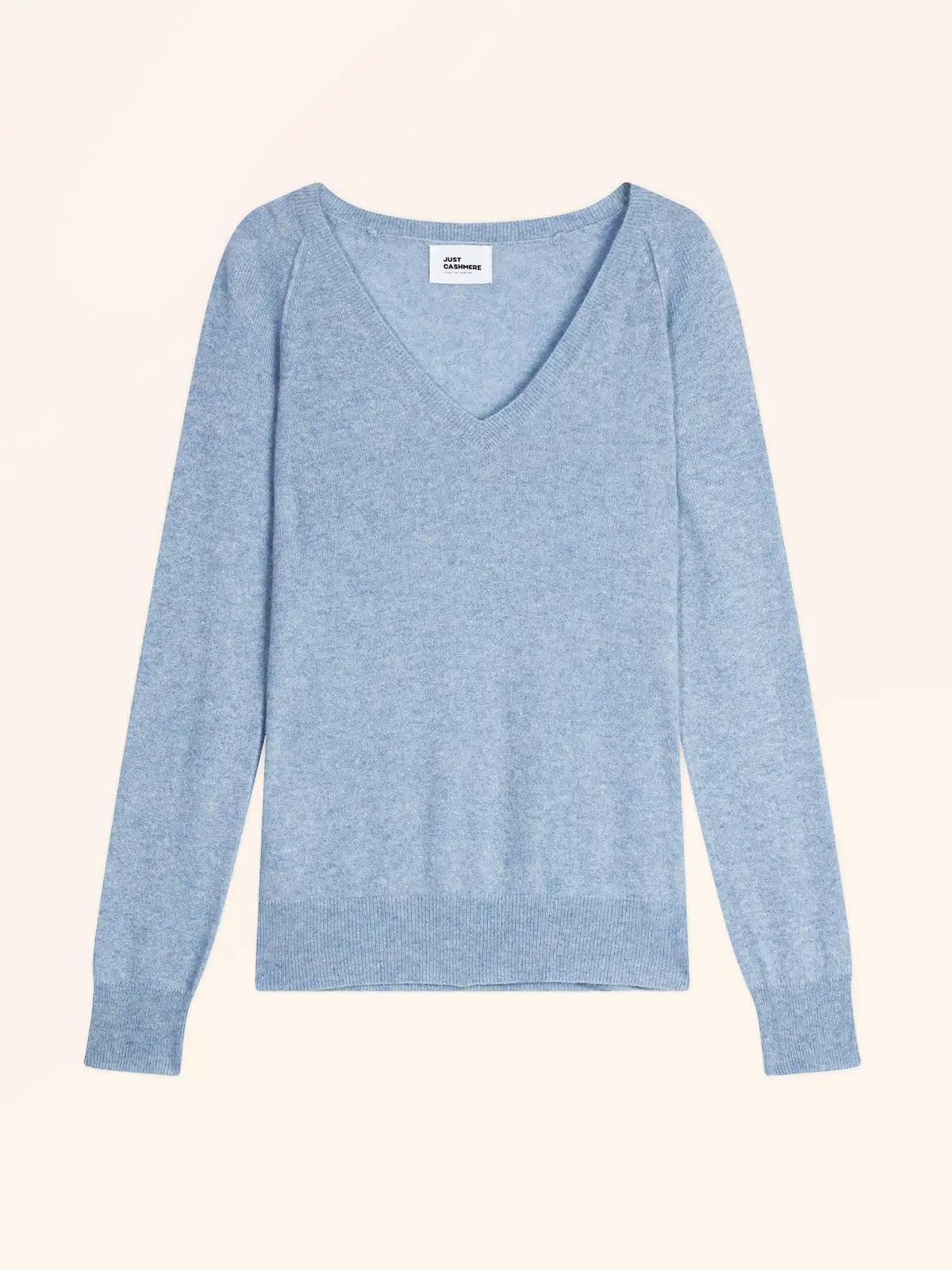 PHOEBE Pull Col V Bleu Ciel Chiné