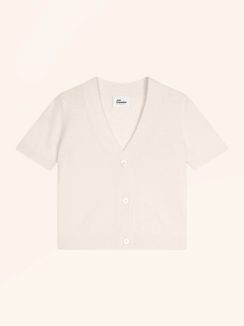 DAN Cardigan Col V Manches Courtes Neige