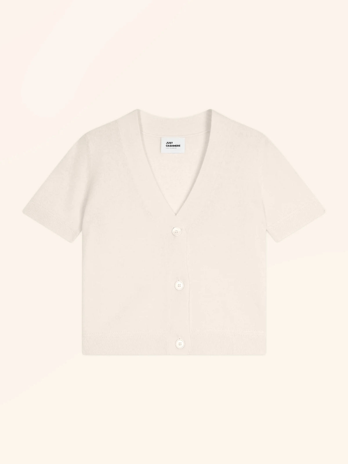 DAN Cardigan Col V Manches Courtes Neige
