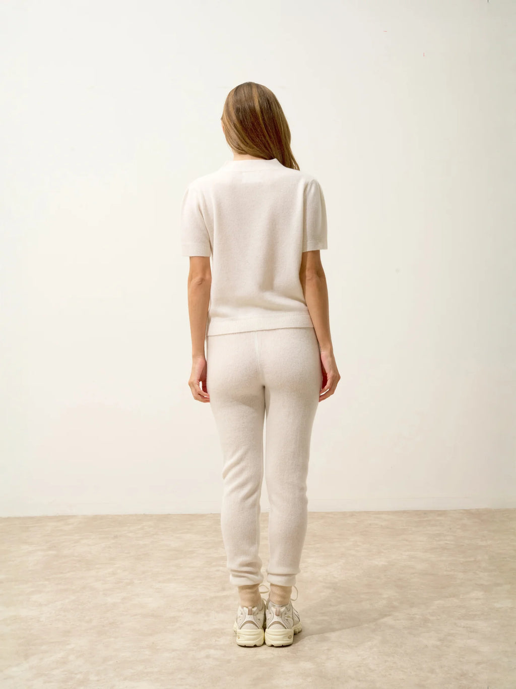 DAN Cardigan Col V Manches Courtes Neige