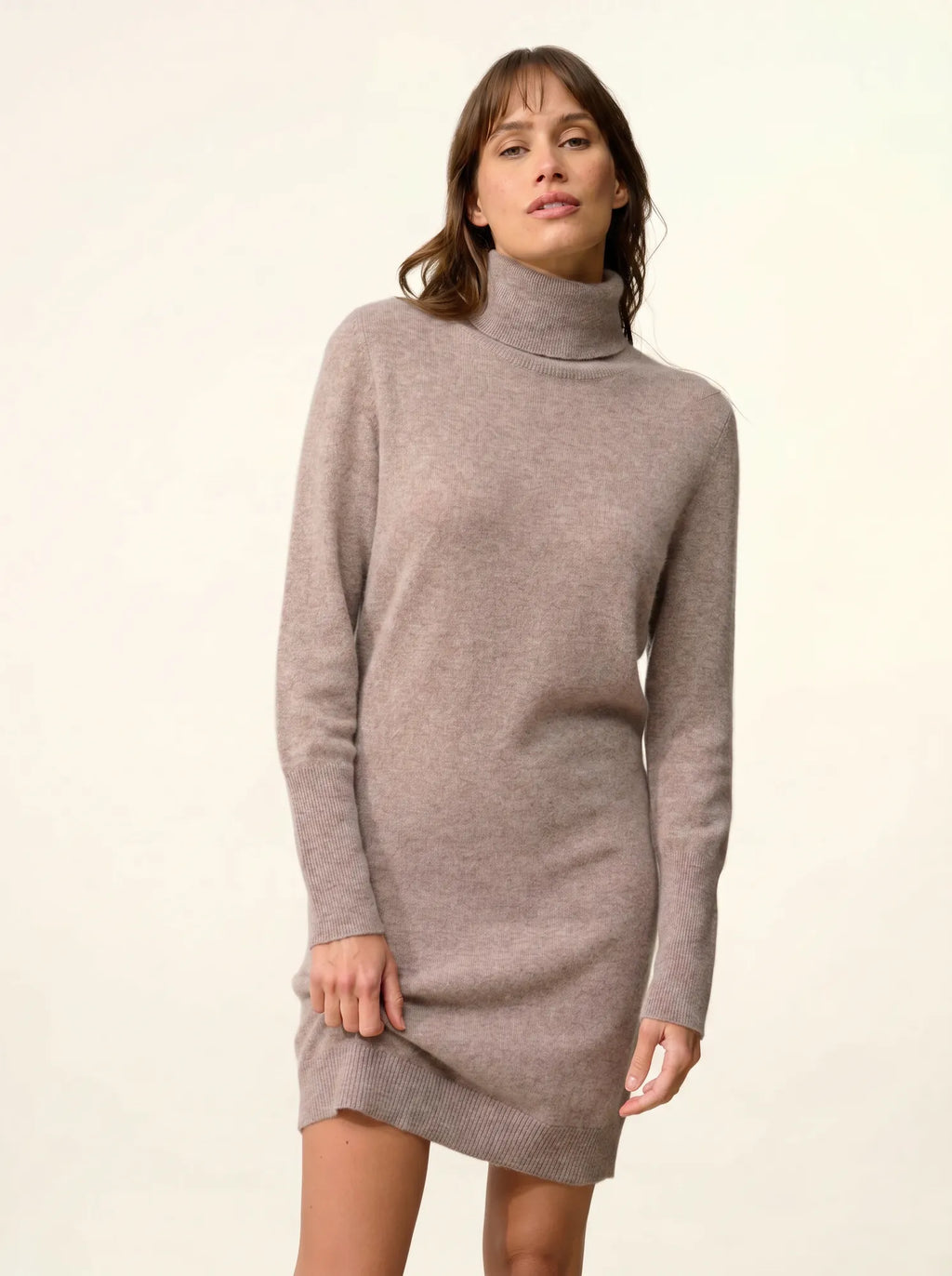 ZOELA Dress Turtleneck Heather Caribou