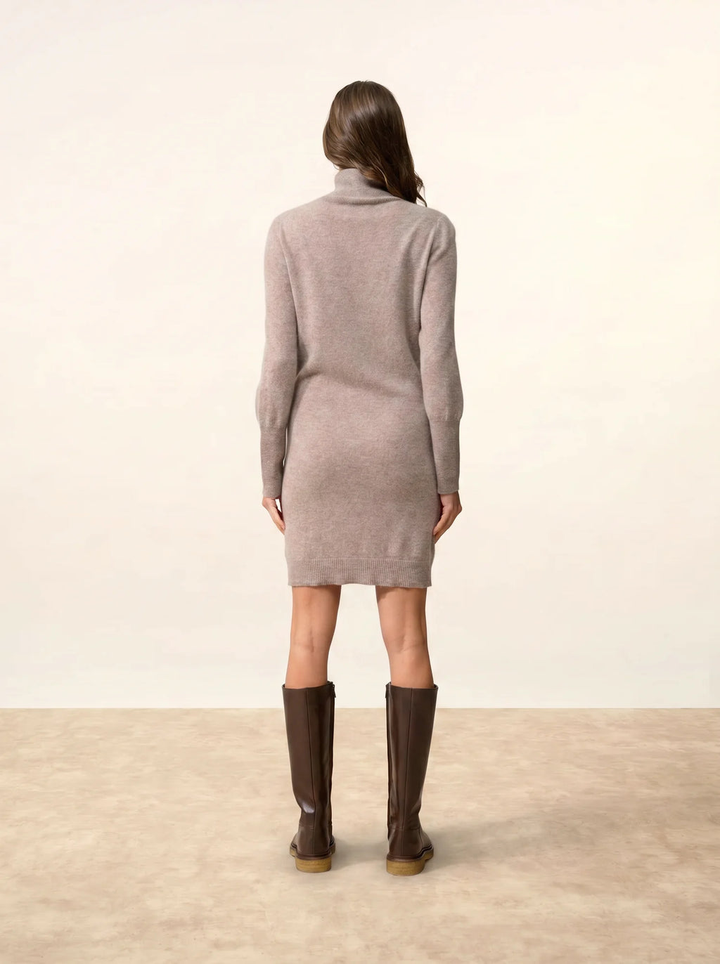 ZOELA Dress Turtleneck Heather Caribou