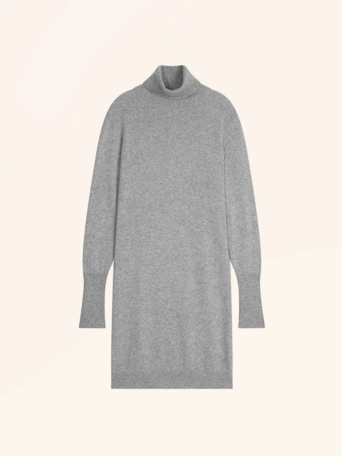 ZOELA Robe Col Roulé Gris Souris Chiné