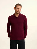 NINA Sweater Shawl Collar Blackberry