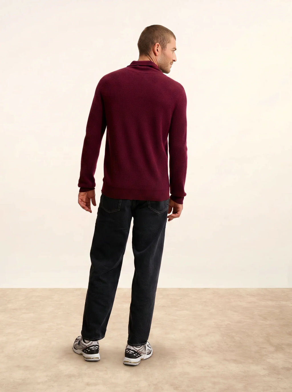 NINA Sweater Shawl Collar Blackberry