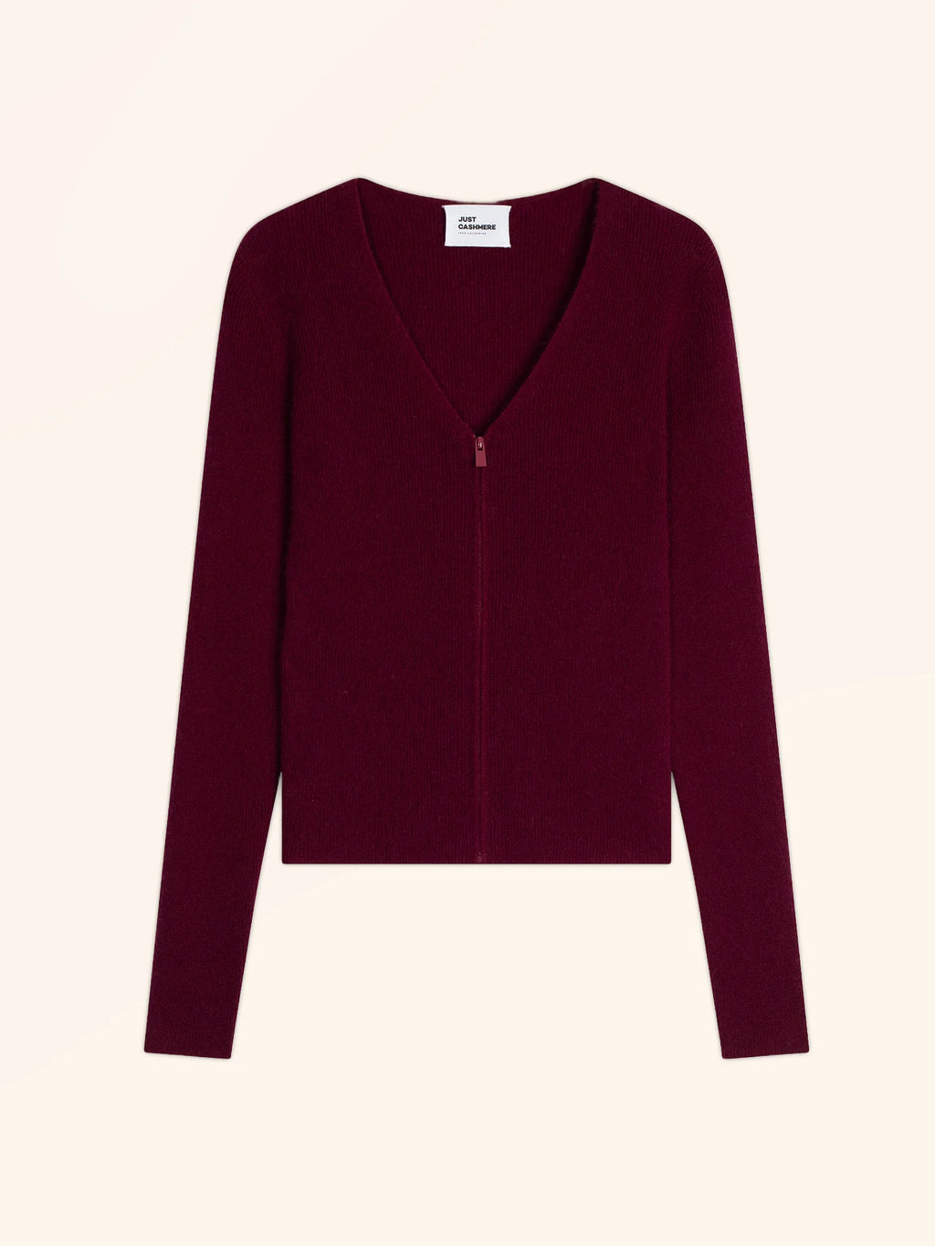 ZION Vest Zipped V-Neck Burgundy