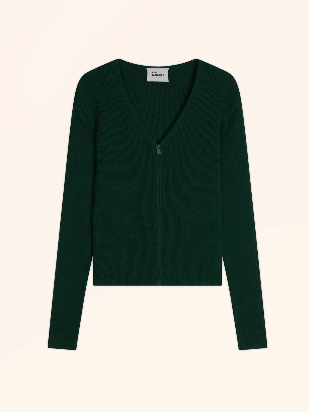 ZION Gilet Zippé Col V Cyprès