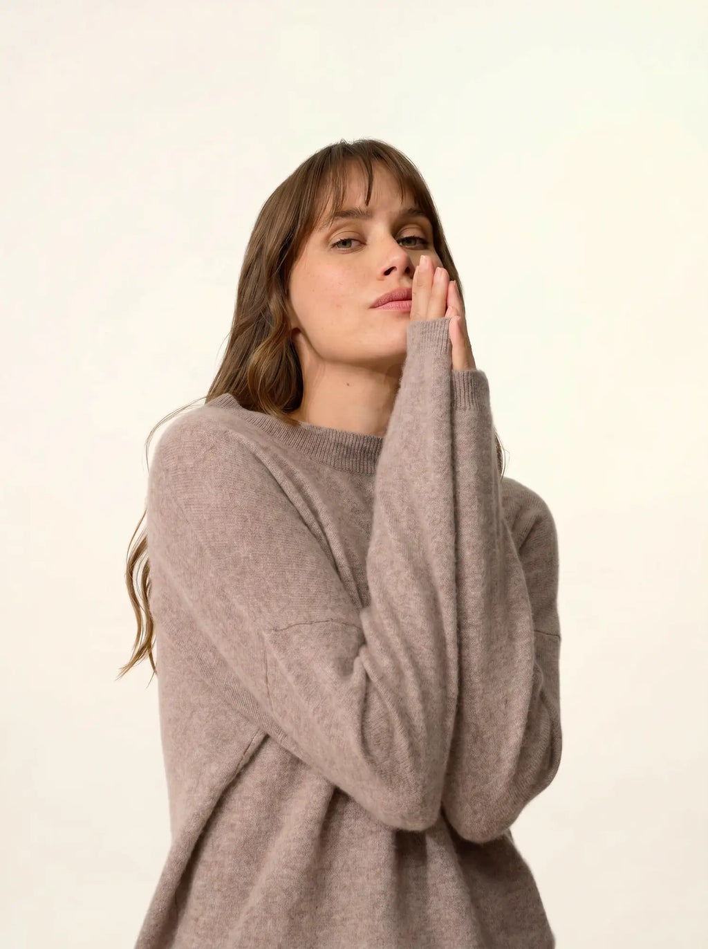 KAYLA Sweater Crew Neck Heather Caribou