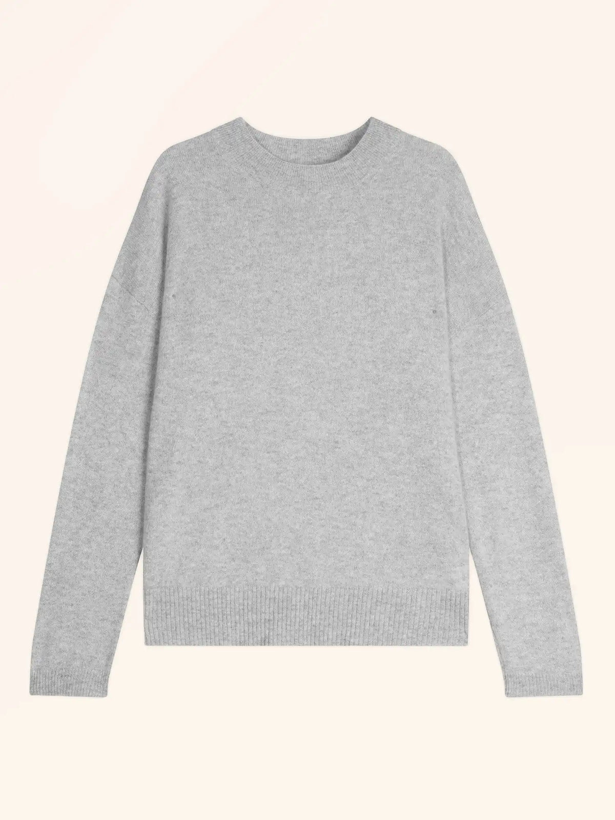KAYLA Pull Col Rond Gris Clair Chiné