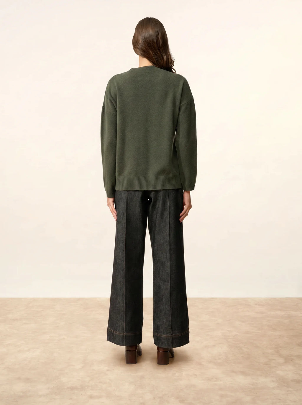 KAYLA Sweater Crew Neck Khaki