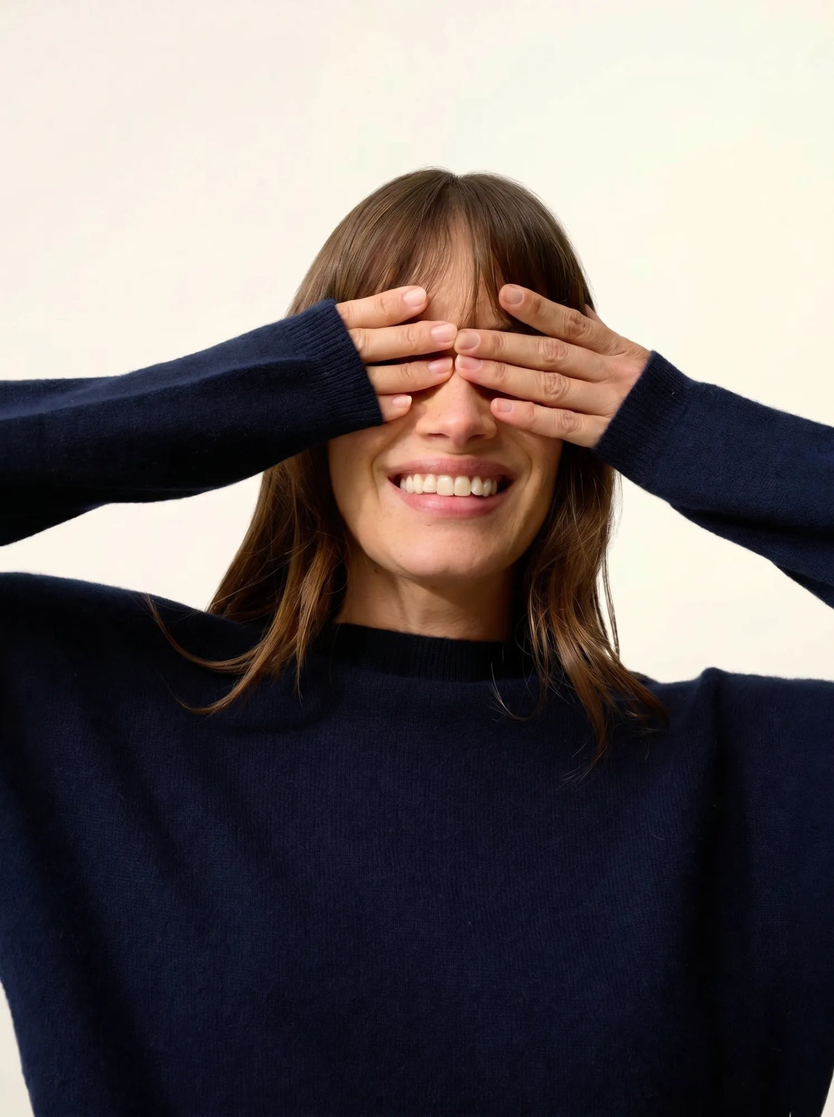 KAYLA Pull Col Rond Bleu Marine