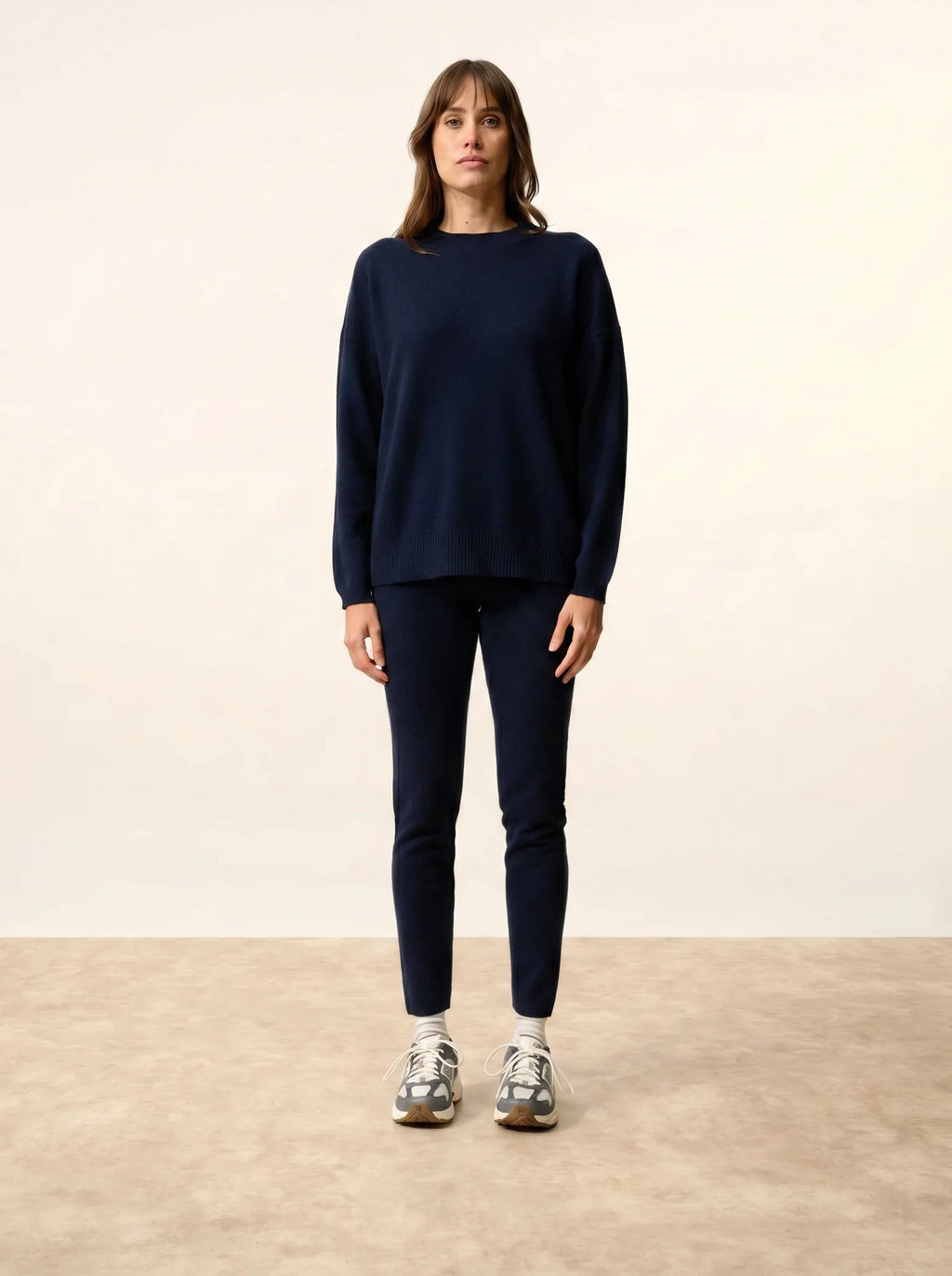 KAYLA Pull Col Rond Bleu Marine