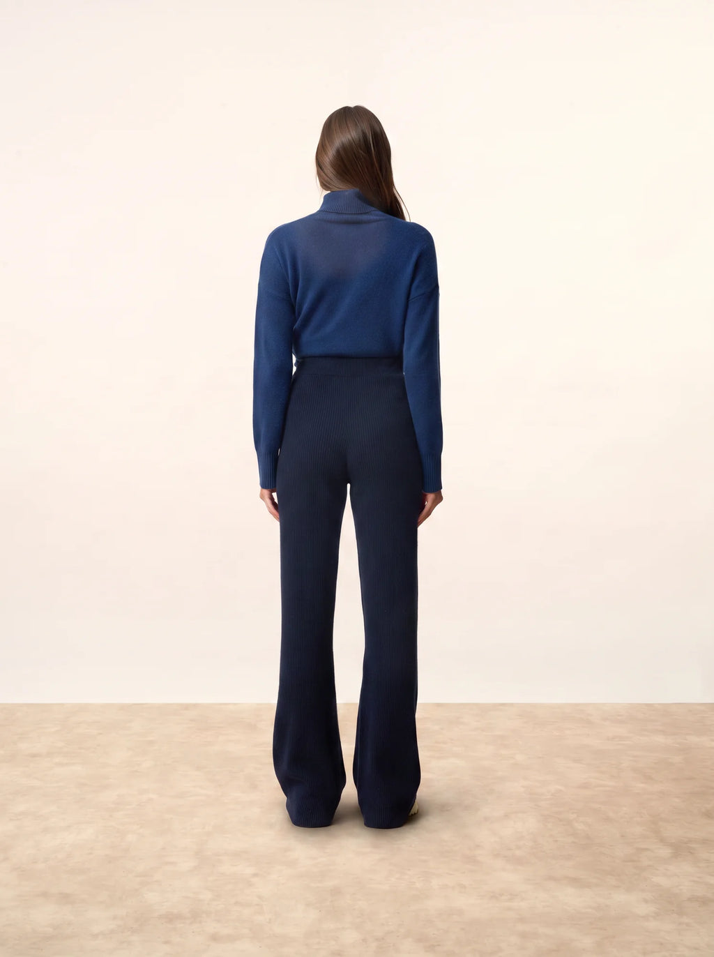 MARGRET Pantalon Évasé Bleu Marine