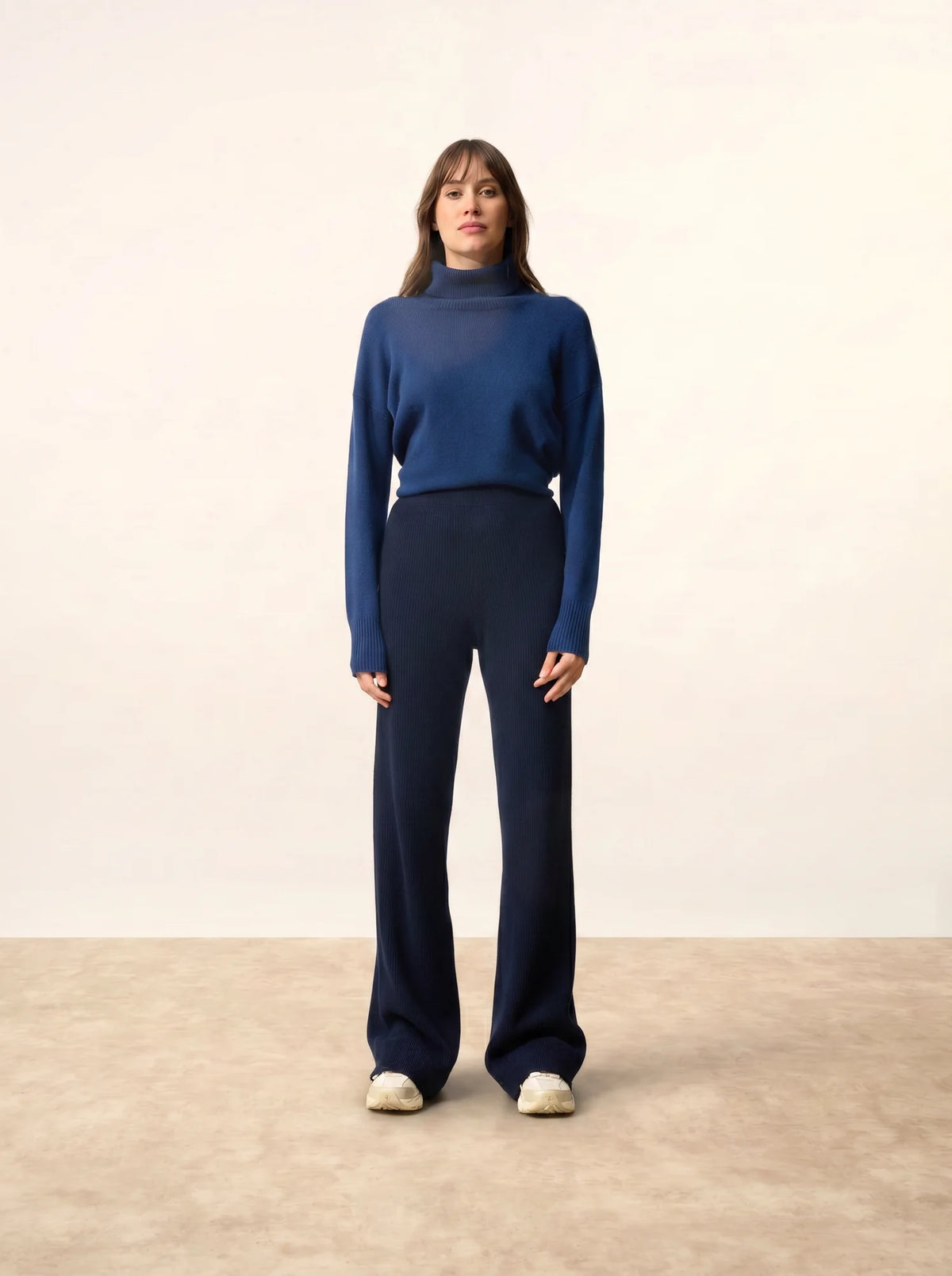 MARGRET Pantalon Évasé Bleu Marine