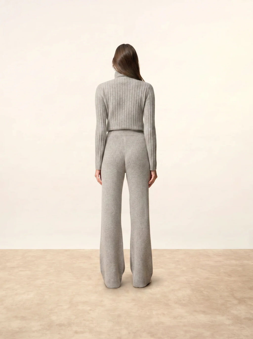 MARGRET Pantalon Évasé Nuage Chiné