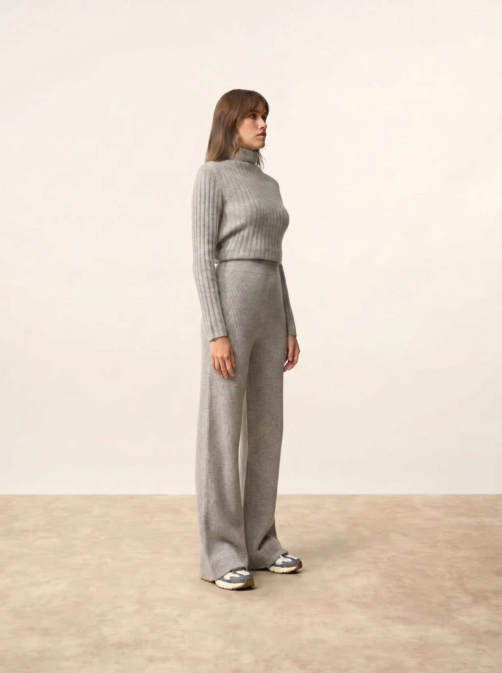 MARGRET Pantalon Évasé Nuage Chiné