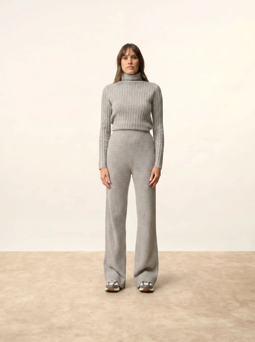 MARGRET Pantalon Évasé Nuage Chiné