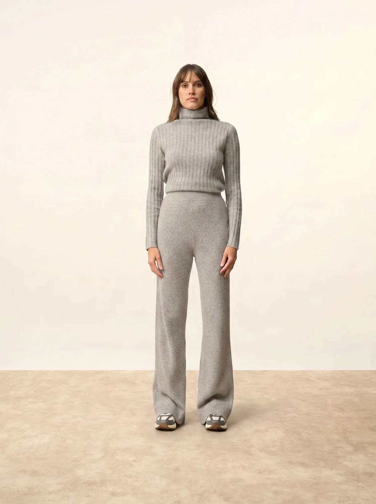 MARGRET Pantalon Évasé Nuage Chiné