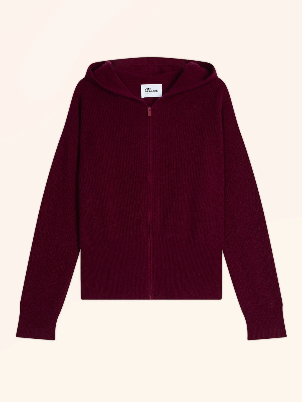 HELGA Vest Zipped Hooded Burgundy