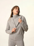 HELGA Vest Zipped Hooded Heather Cloud