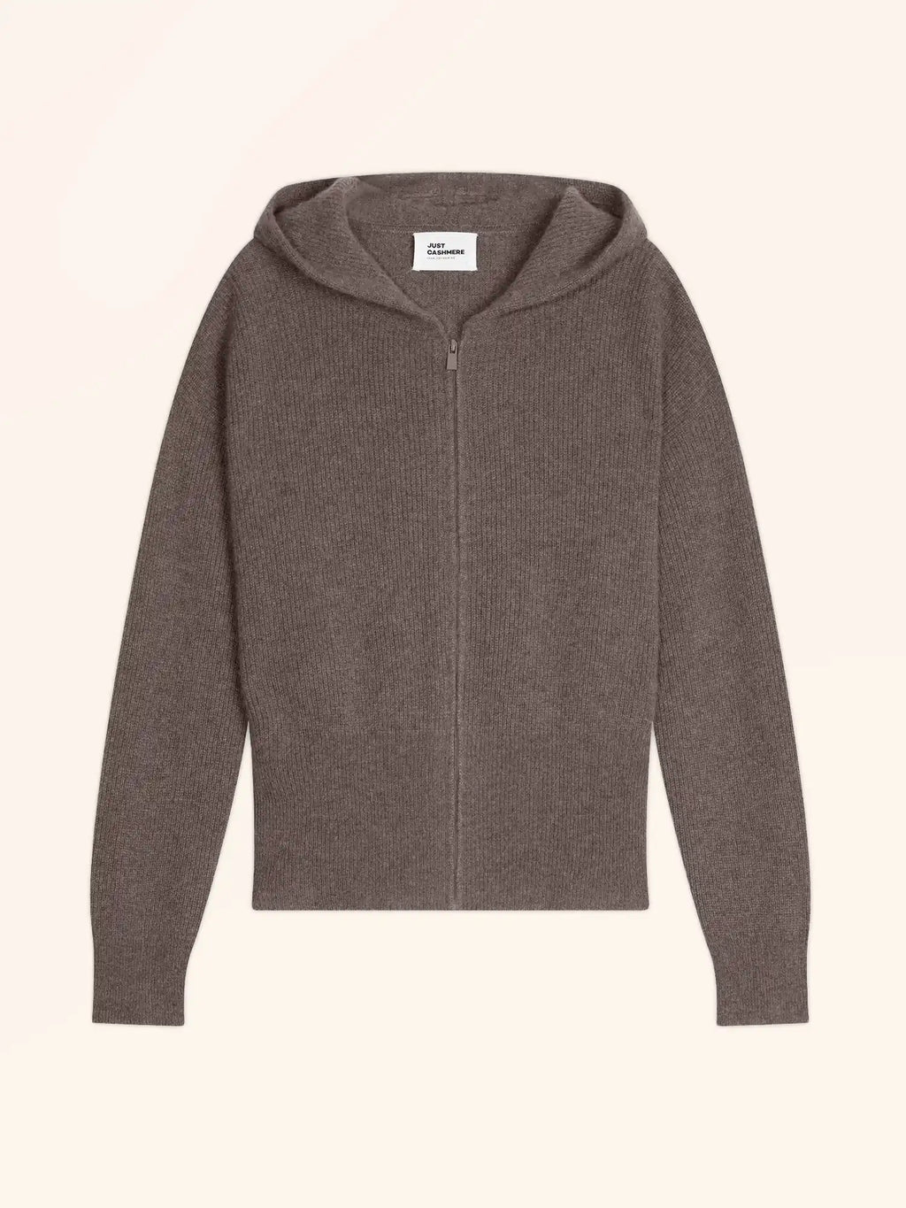 HELGA Vest Zipped Hooded Heather Taupe