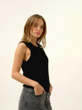 DAMPA Tank Top Crew Neck 6 Ply Black