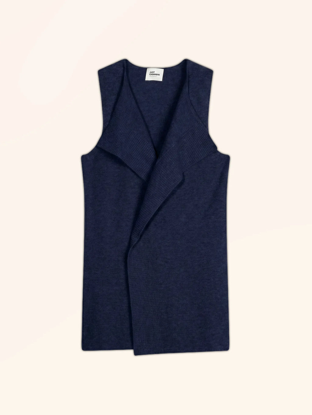 WISHAW Vest Open Crew Neck Sleeveless Navy