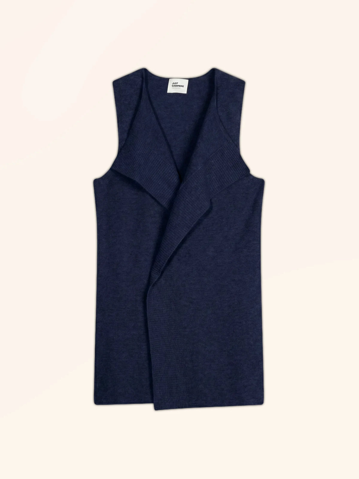 WISHAW Vest Open Crew Neck Sleeveless Navy