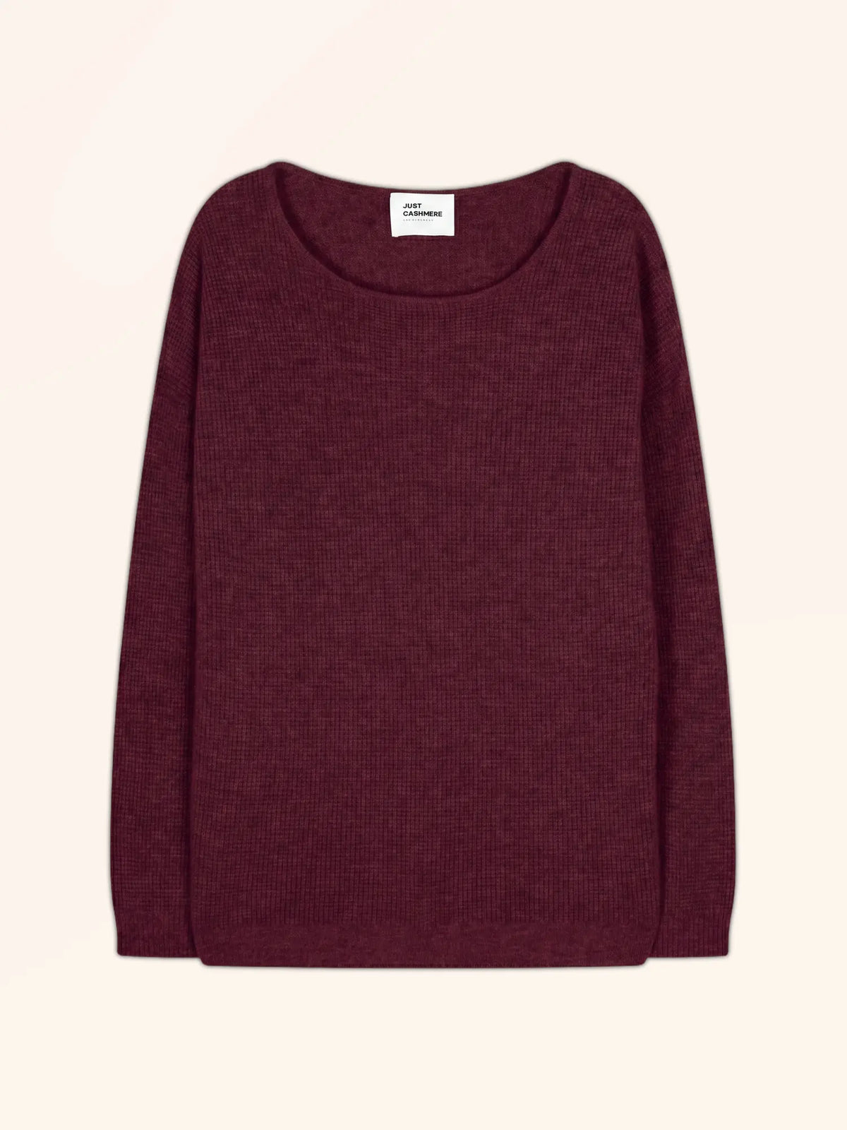 ARIANA Pull Col Bateau Bordeaux