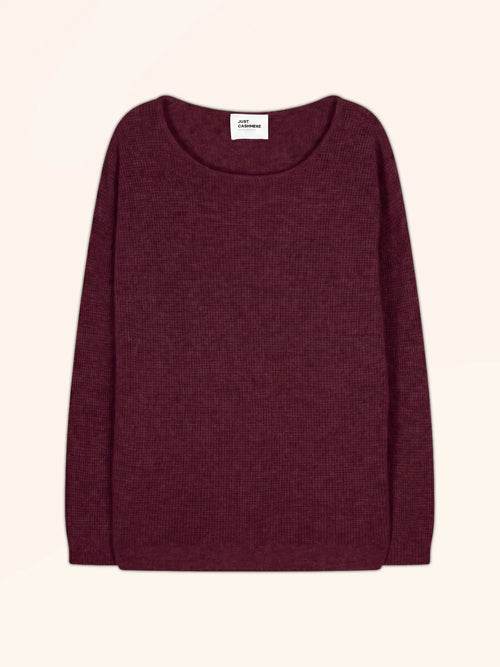 ARIANA Sweater Boat Neck Burgundy