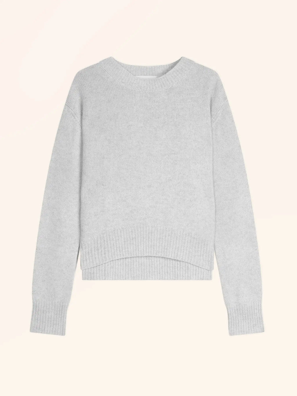 MARGAUX Pull Col Rond 6 Fils Gris Perle Chiné
