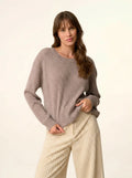 CHARLINE Sweater Crew Neck Heather Caribou