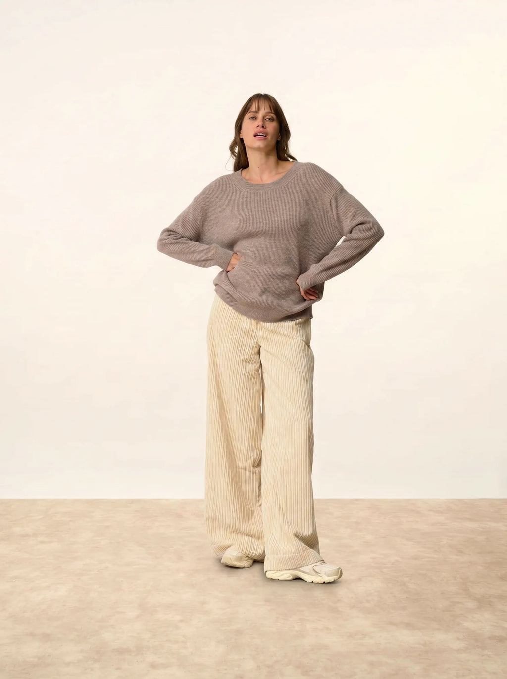 CHARLINE Sweater Crew Neck Heather Caribou