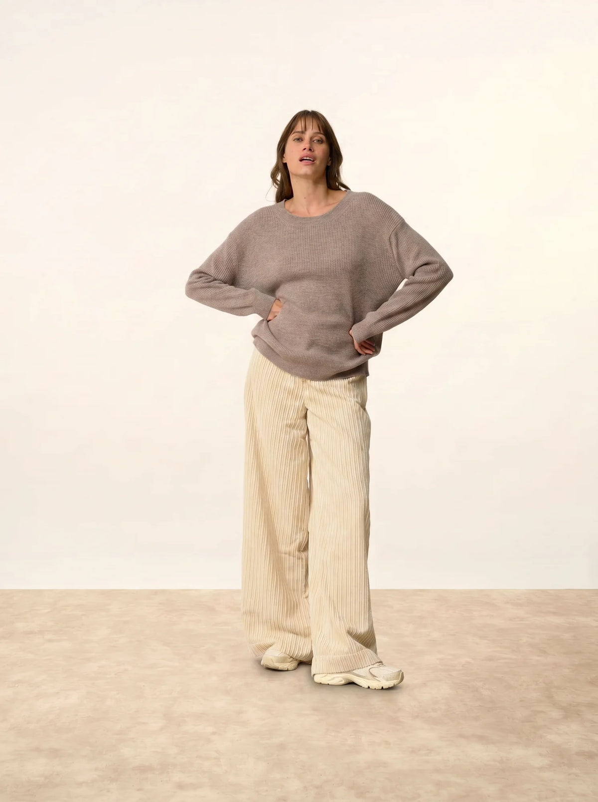 CHARLINE Sweater Crew Neck Heather Caribou