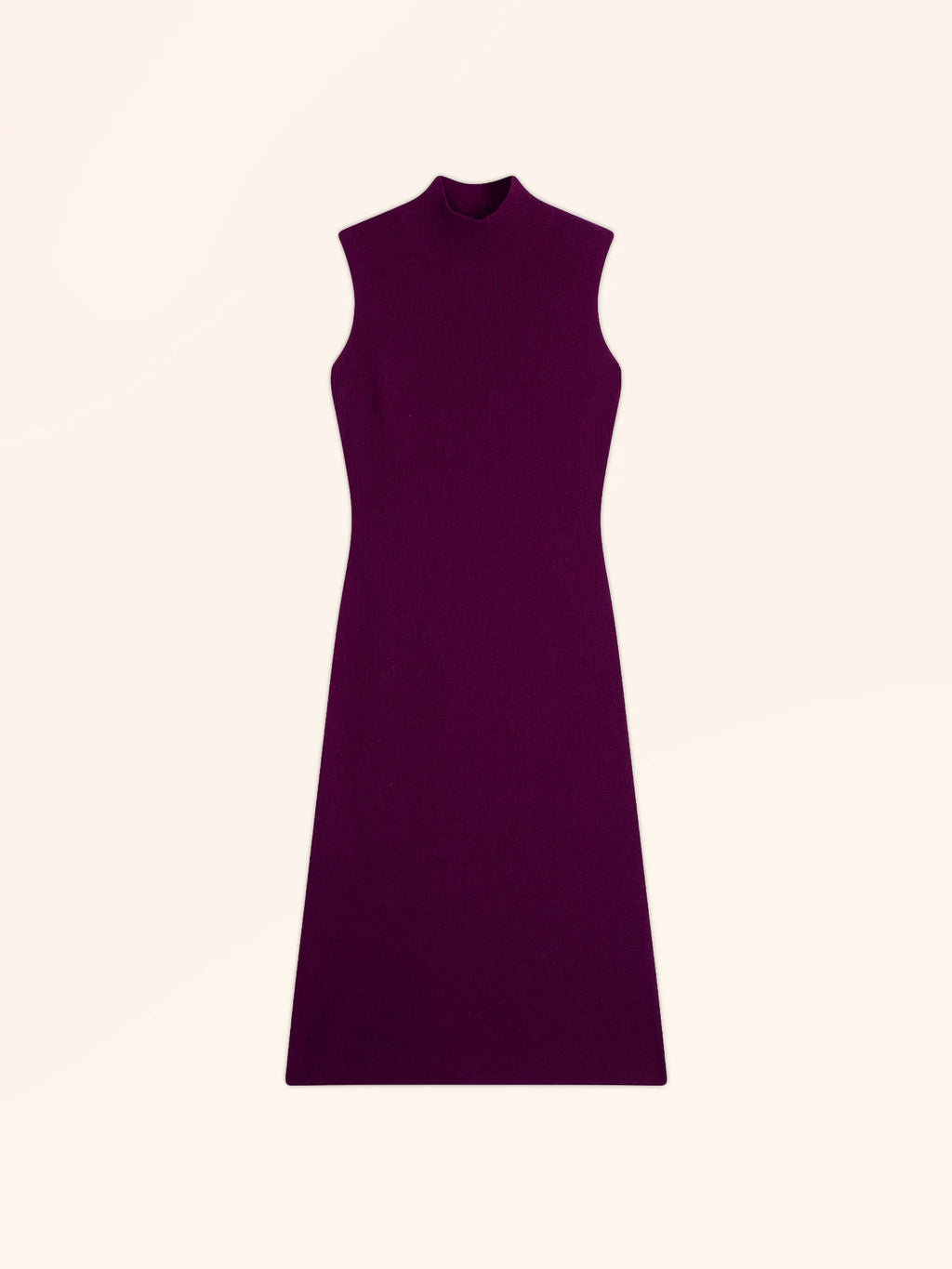 LOTTIE Robe Col Montant sans Manches Prune