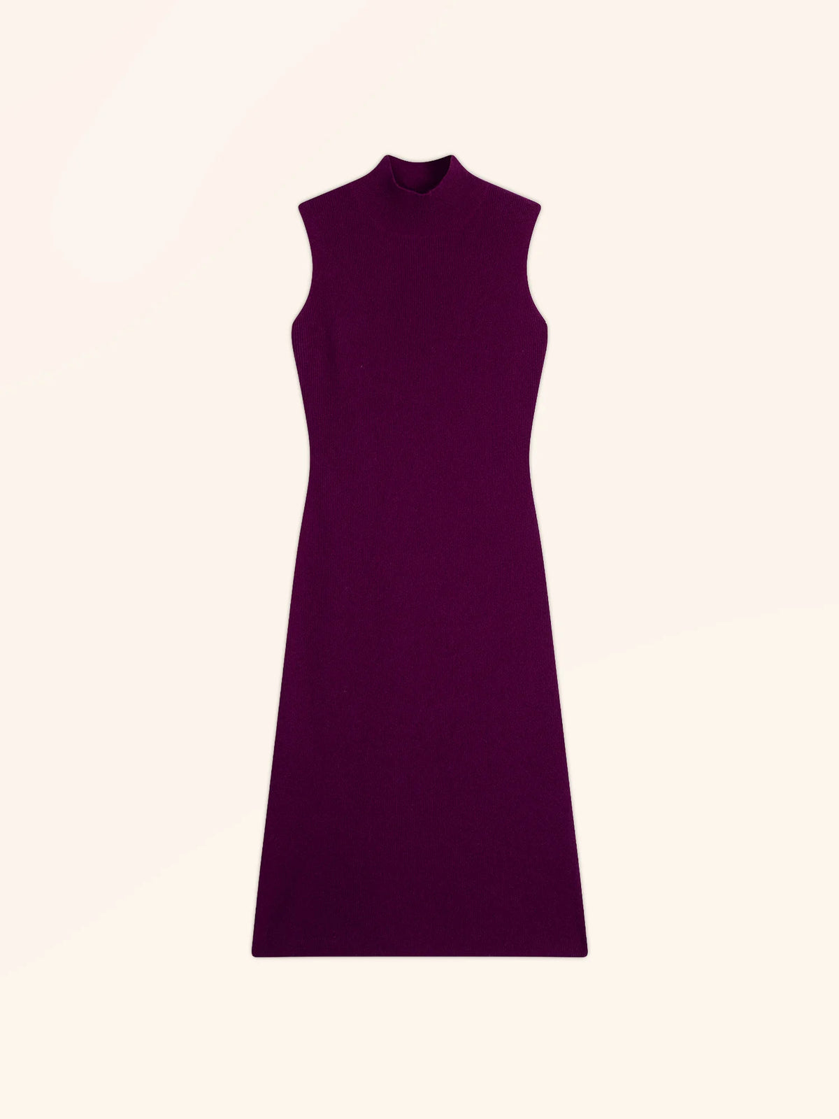LOTTIE Robe Col Montant sans Manches Prune