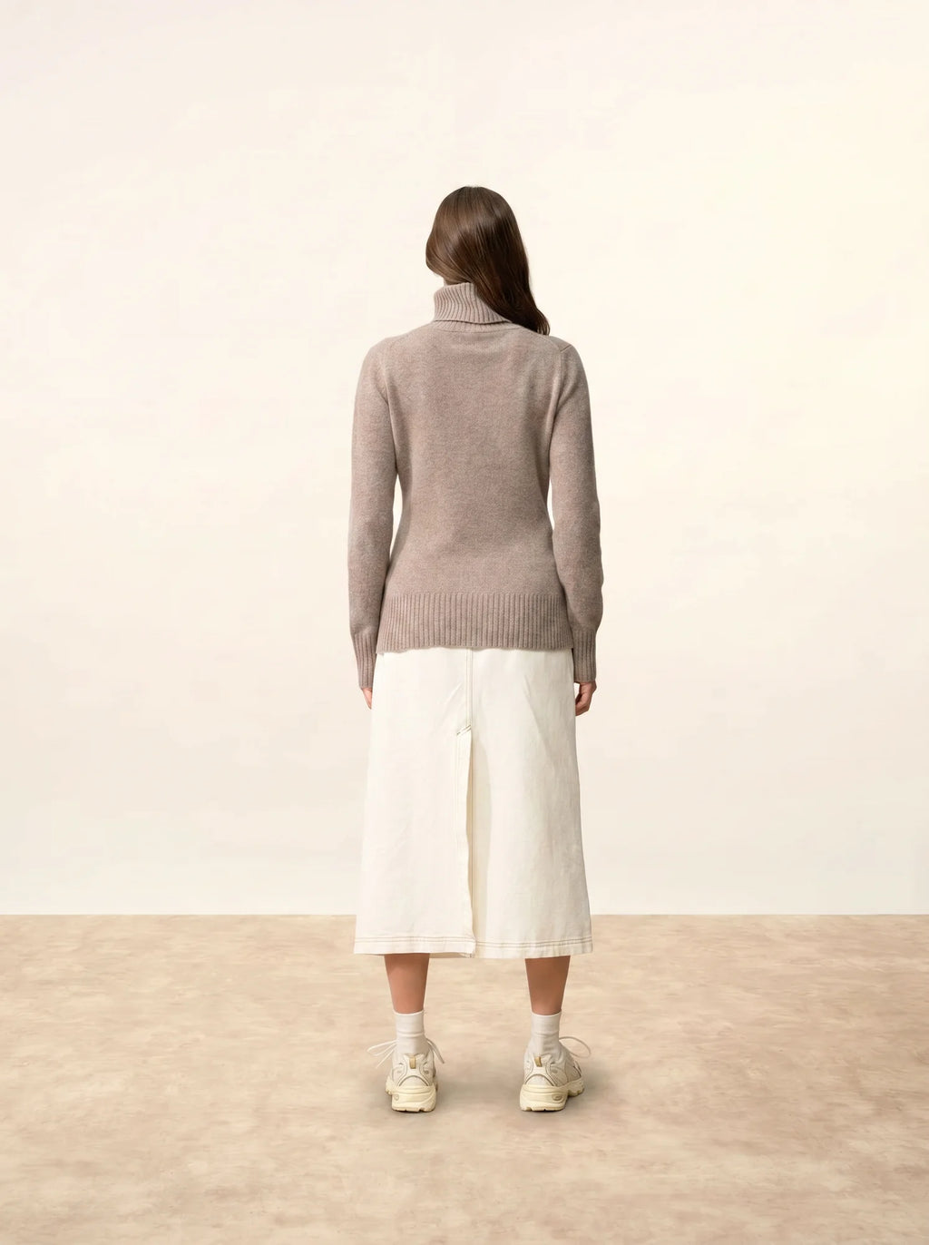 LUCIE Sweater Turtleneck 4 Ply Heather Caribou