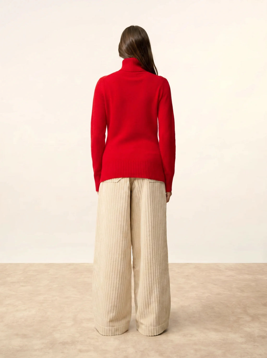 LUCIE Sweater Turtleneck 4 Ply Red
