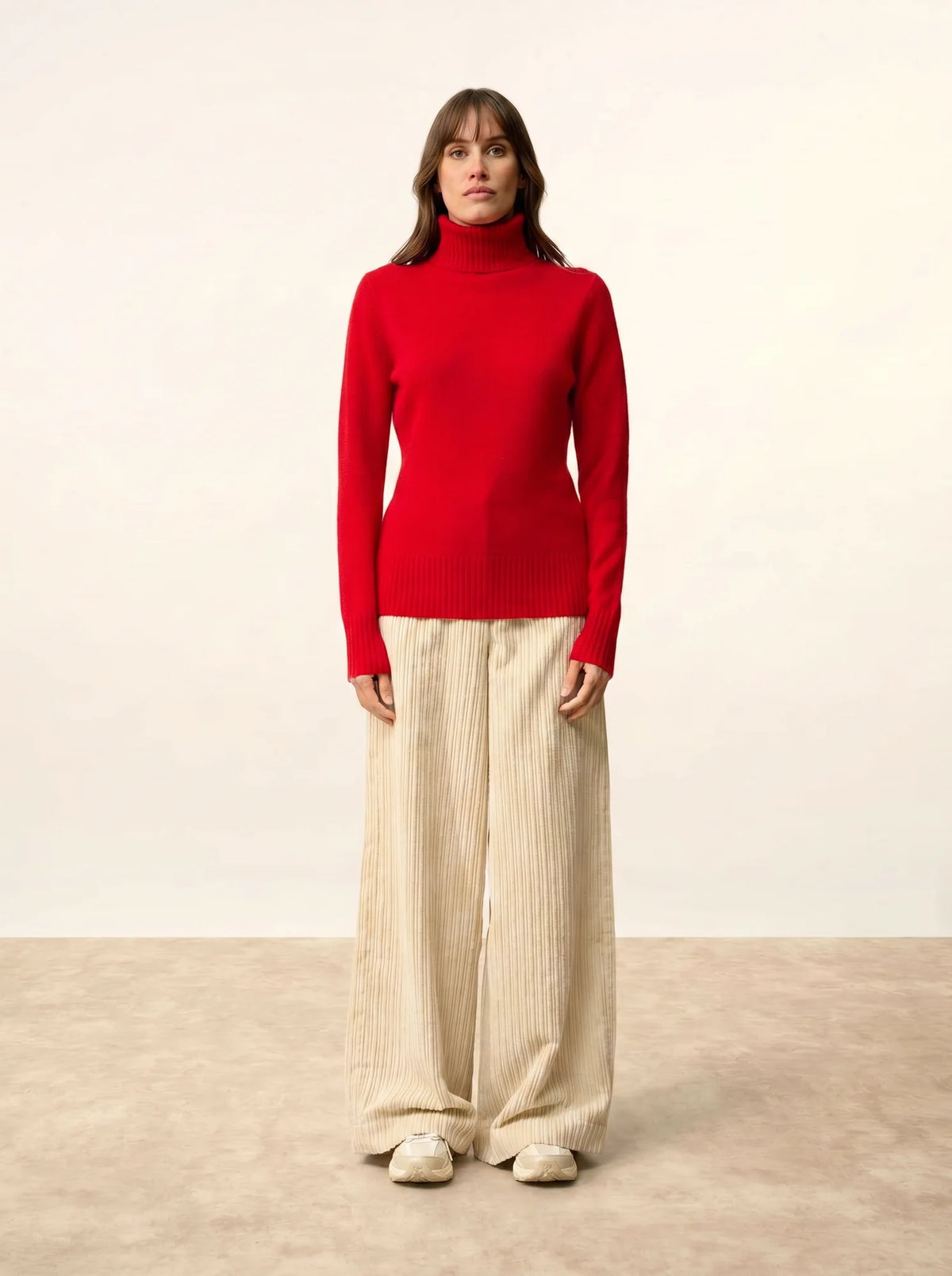 LUCIE Sweater Turtleneck 4 Ply Red
