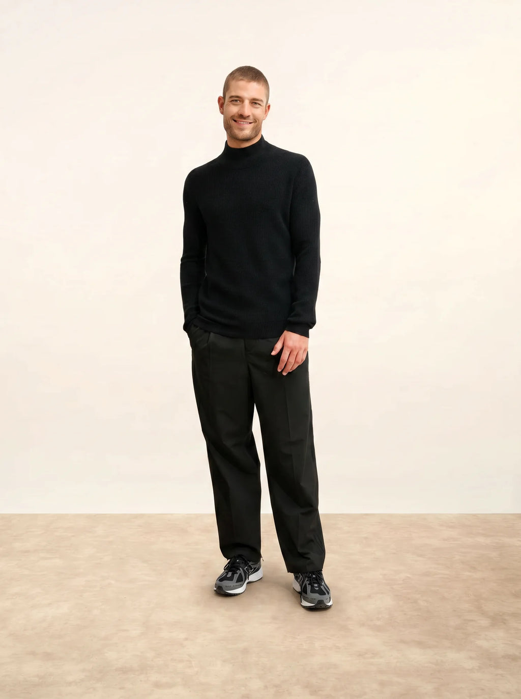 EVA Pull Col Montant Noir