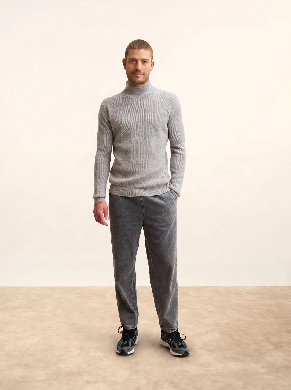 EVA Sweater Mock Neck Heather Cloud