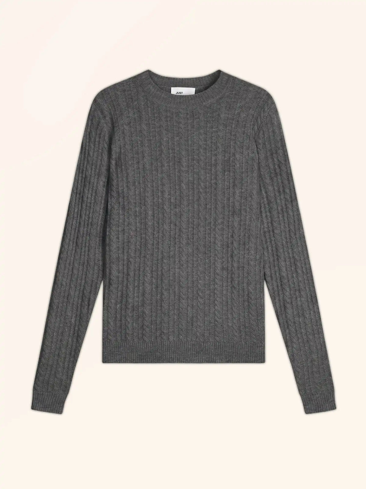SARAH Pull Col Rond 4 Fils Anthracite Chiné