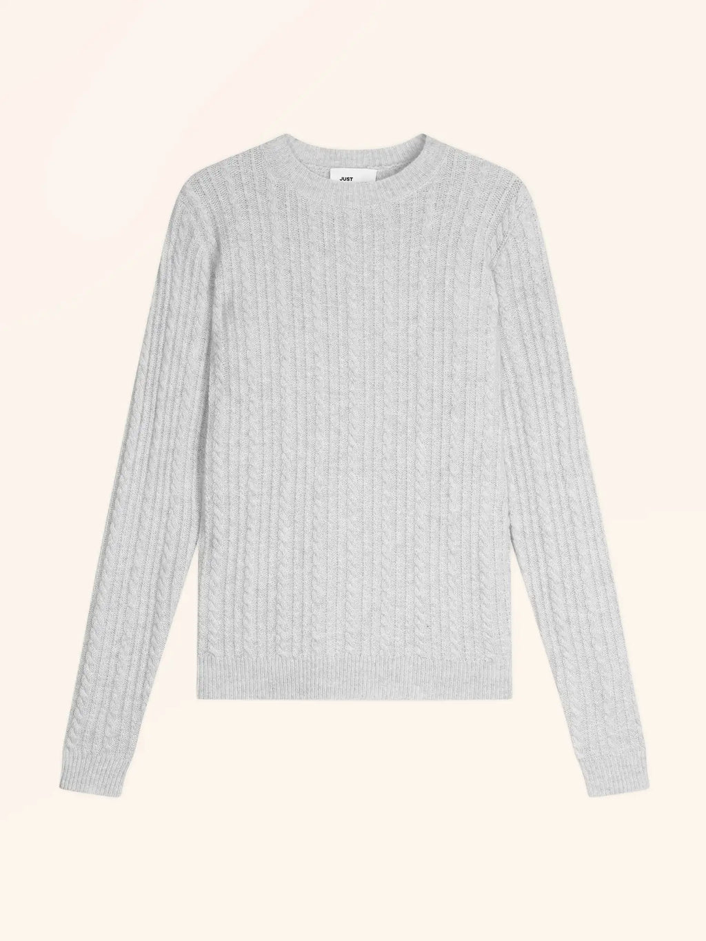 SARAH Pull Col Rond 4 Fils Gris Perle Chiné