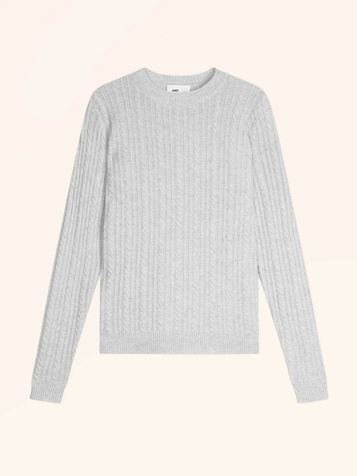 SARAH Pull Col Rond 4 Fils Gris Perle Chiné