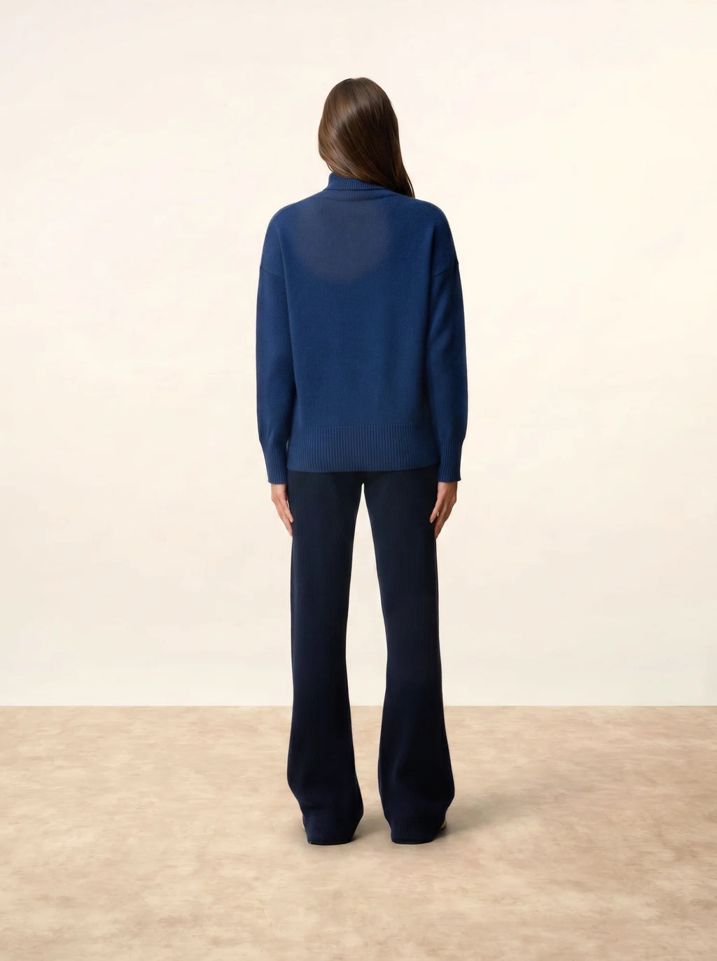 ROMANE Sweater Turtleneck 4 Ply Midnight